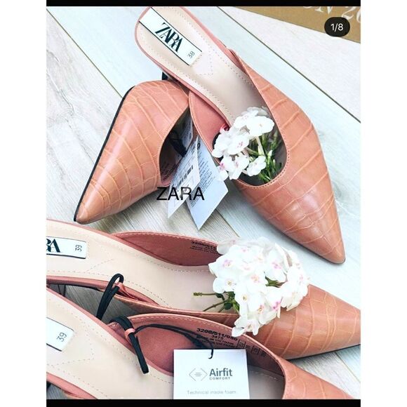ZARA thick heel mules - Picture 8 of 11